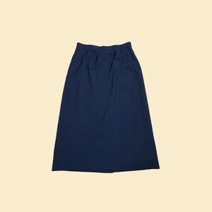 Vintage 70s/80s navy blue skirt by Celeste Sport, size 10 midi to maxi skirt